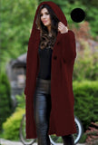 Mittlere Länge Hooded Sweater Jacket