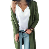 Modische lässige mittellange Strickjacke