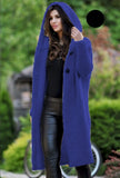 Mittlere Länge Hooded Sweater Jacket