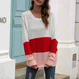 Lässiger gestreifter Pullover