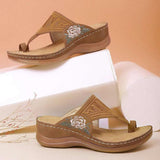 Stickerei Orthopädische bequeme Flip Flop Sandalen