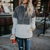 Lässiges Langarm Plüsch Sweatshirt