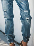 Lässig Retro Brüste Denim Hose