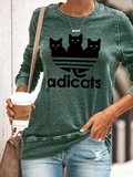 Langarm Lässig Sweatshirt