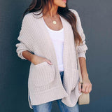 Lässiger fester Pullover Mantel