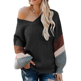 Beliebtes V-Neck Pullover Groß-Cross Border Sweater