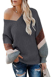 Beliebtes V-Neck Pullover Groß-Cross Border Sweater