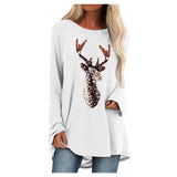 Lässiges Rundhalsausschnitt Langarm T-Shirt