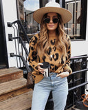 Langarm Leoparden pullover