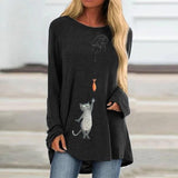 Lässiges Langarm-T-Shirt