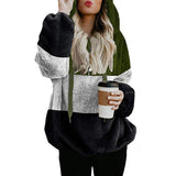 Lässiger Langen Ärmeln Plüsch Hoodie