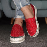 4 Farben Funkelnde Strass Plateau Sneakers