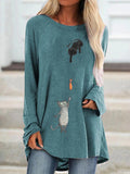 Lässiges Langarm-T-Shirt