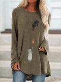 Lässiges Langarm-T-Shirt