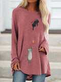 Lässiges Langarm-T-Shirt