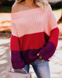 Lässiger Farbblock Pullover