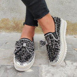 Damen Funkelnde Strasse Loafers