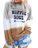 Abdruck mit zerrissenem LangarmSweatshirt