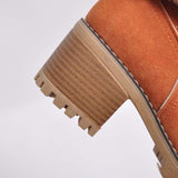 Damen warmes Quadratisch Absätze Schneestiefel