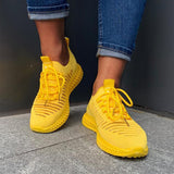 Damen Masche Atmungsaktiv Perforierte Sneakers