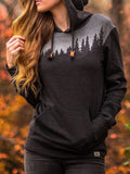 Schwarz Langarm Kapuzenpullover
