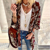 Lässig bedruckte Strickjacke