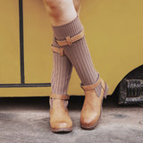 Retro-PU Schuhe Verstellbare Schnalle
