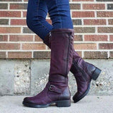 Niedriger Leder Stiefel für Winter