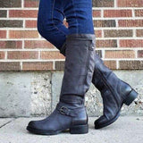 Niedriger Leder Stiefel für Winter
