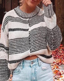 rund Hals Lange Ärmel Lose Knit Sweater