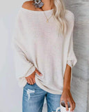 Lässiger Langarm Pullover
