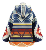 Neuer geometrischer Druck Hoodie Coat