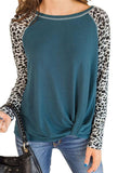 Leopardenmuster Langarm-T-Shirt