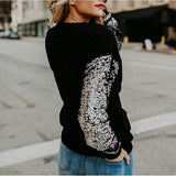 Lässiges Rundhalsausschnitt Sweatshirt