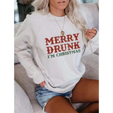Alphabet Drucken Lange Ärmel Sweater