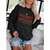Alphabet Drucken Lange Ärmel Sweater