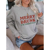 Alphabet Drucken Lange Ärmel Sweater