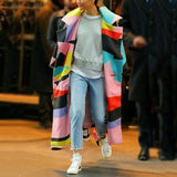 Farbblock Lange Sleeve Coat