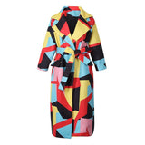 Farbblock Lange Sleeve Coat