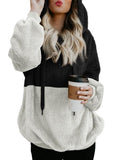 Lässiger Langen Ärmeln Plüsch Hoodie