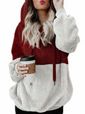 Lässiger Langen Ärmeln Plüsch Hoodie