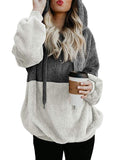 Lässiger Langen Ärmeln Plüsch Hoodie
