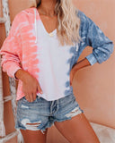 Lockerer Batik-Hoodie