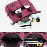 Mit grossem Fassungsvermögen Segeltuch Leder Umhängetasche Crossbody Tasche für Arbeit auf Reisen