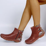 Flach Nahtverarbeitung Stiefelette