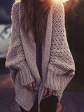 Fledermausärmel Pullover Mantel