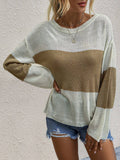 Leicht Luftig Crew Ausschnitt Gestrickt Pullover