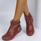 Flach Nahtverarbeitung Stiefelette