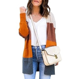 Mittlere Länge Farbe Pullover Mantel