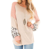 Langarm Leopardenmuster T-Shirt